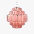 Aurora Lustre Rose Verre Tube Superposé Diamant - Neutralighting