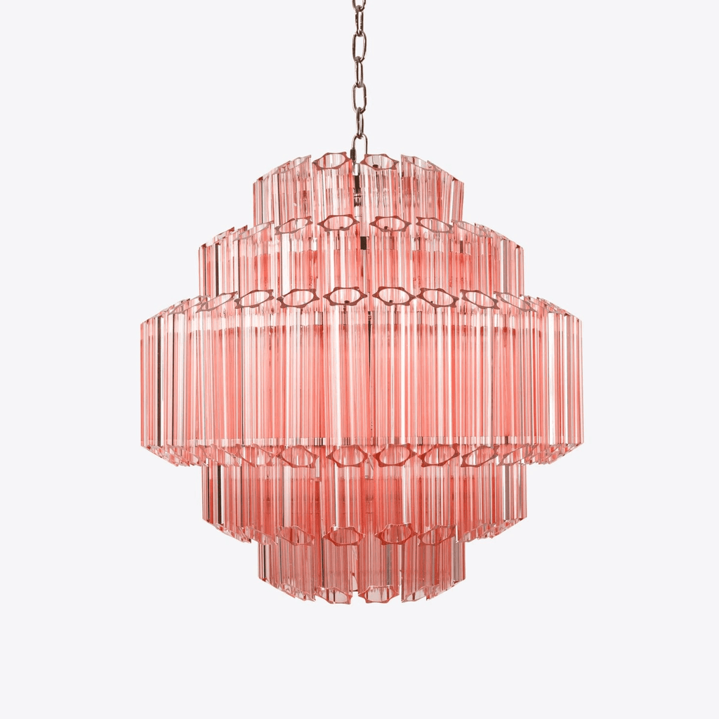 Aurora Lustre Rose Verre Tube Superposé Diamant - Neutralighting