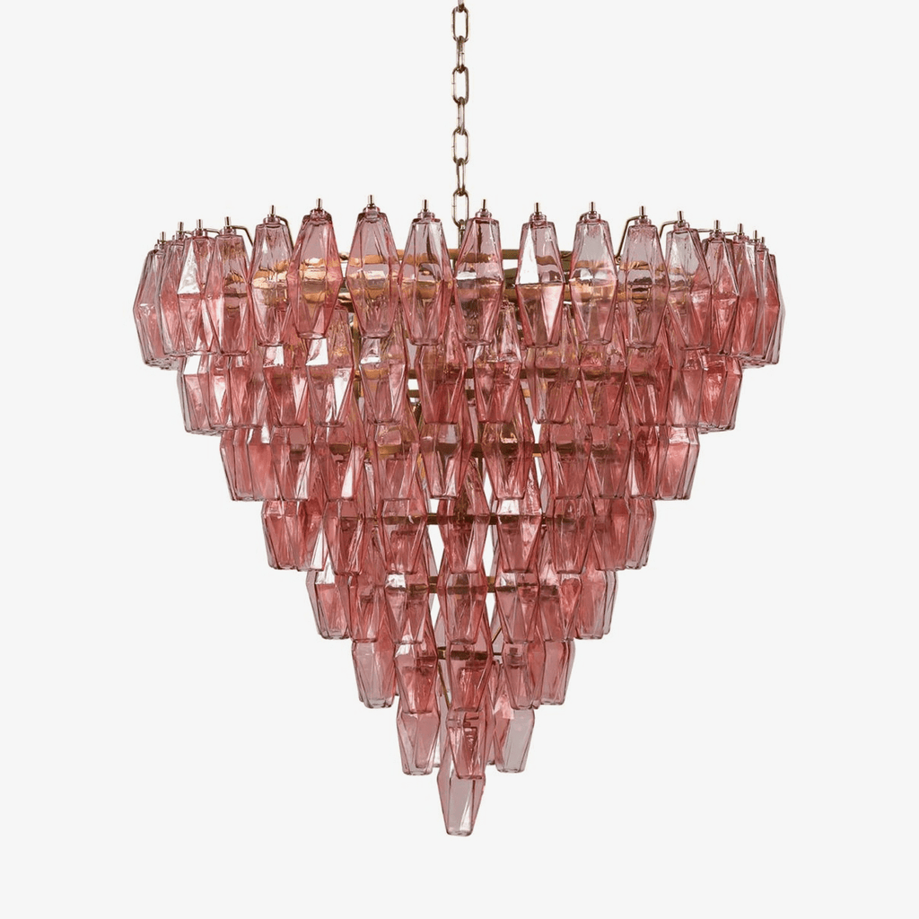 Aurora Lustre Rose Facetté Verre Superposé Vintage - Neutralighting