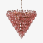 Aurora Lustre Rose Facetté Verre Superposé Vintage - Neutralighting