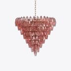 Aurora Lustre Rose Facetté Verre Superposé Vintage - Neutralighting