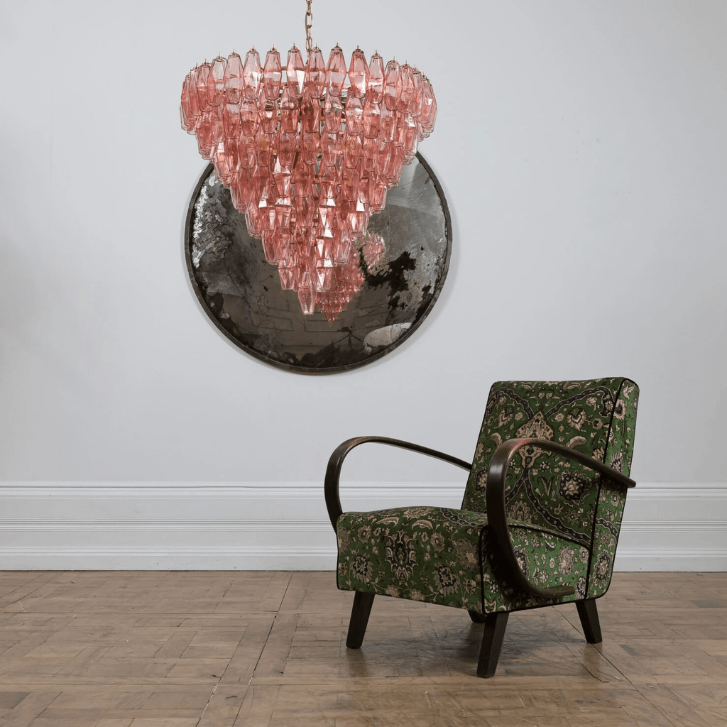 Aurora Lustre Rose Facetté Verre Superposé Vintage - Neutralighting