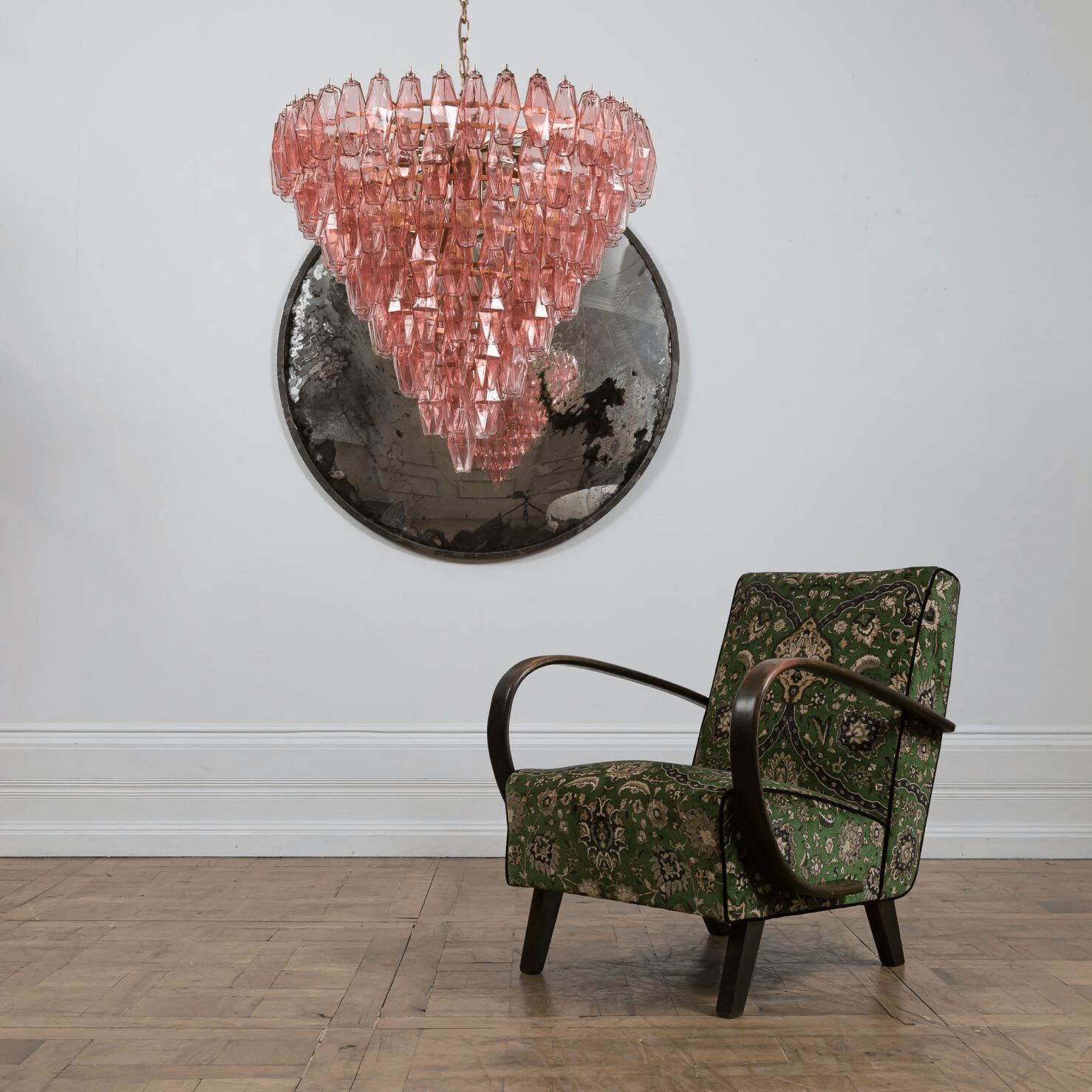 Aurora Lustre Rose Facetté Verre Superposé Vintage - Neutralighting