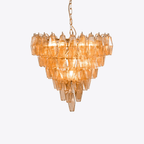 Aurora Lustre Rose Facetté Verre Superposé Vintage - Neutralighting