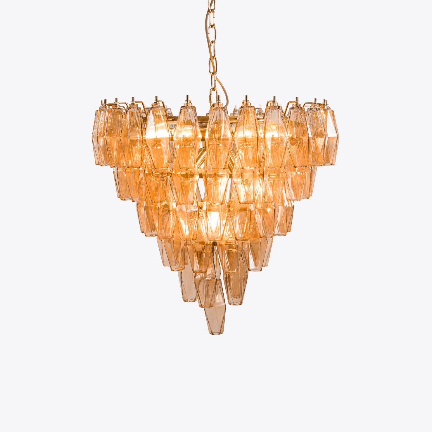 Aurora Lustre Rose Facetté Verre Superposé Vintage - Neutralighting