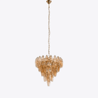 Aurora Lustre Rose Facetté Verre Superposé Vintage - Neutralighting