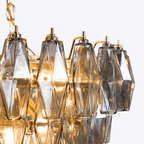 Aurora Lustre Rose Facetté Verre Superposé Vintage - Neutralighting