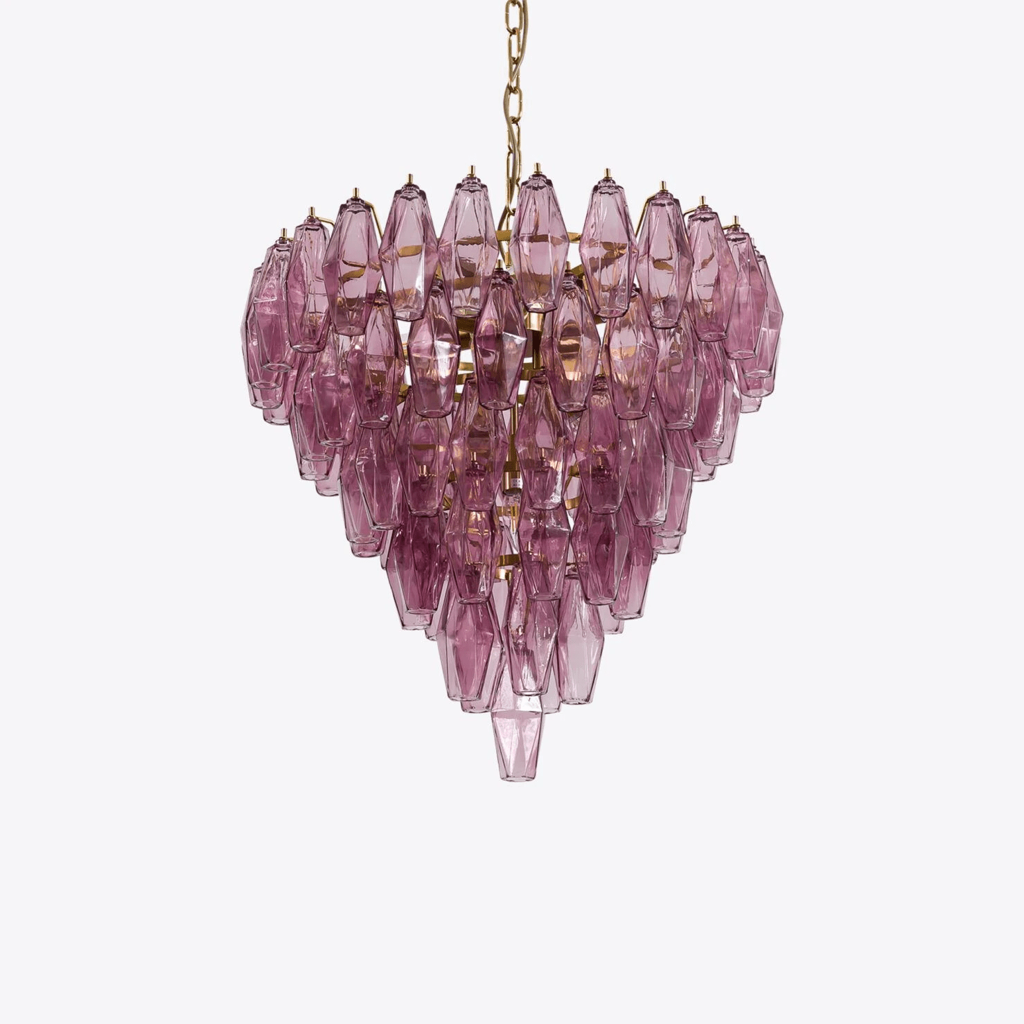 Aurora Lustre Rose Facetté Verre Superposé Vintage - Neutralighting