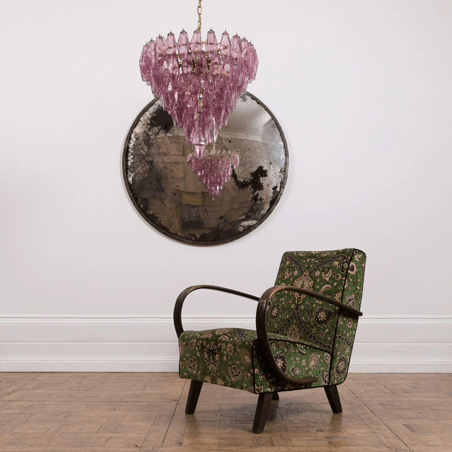 Aurora Lustre Rose Facetté Verre Superposé Vintage - Neutralighting