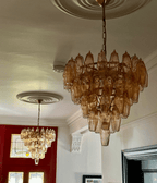 Aurora Lustre Rose Facetté Verre Superposé Vintage - Neutralighting