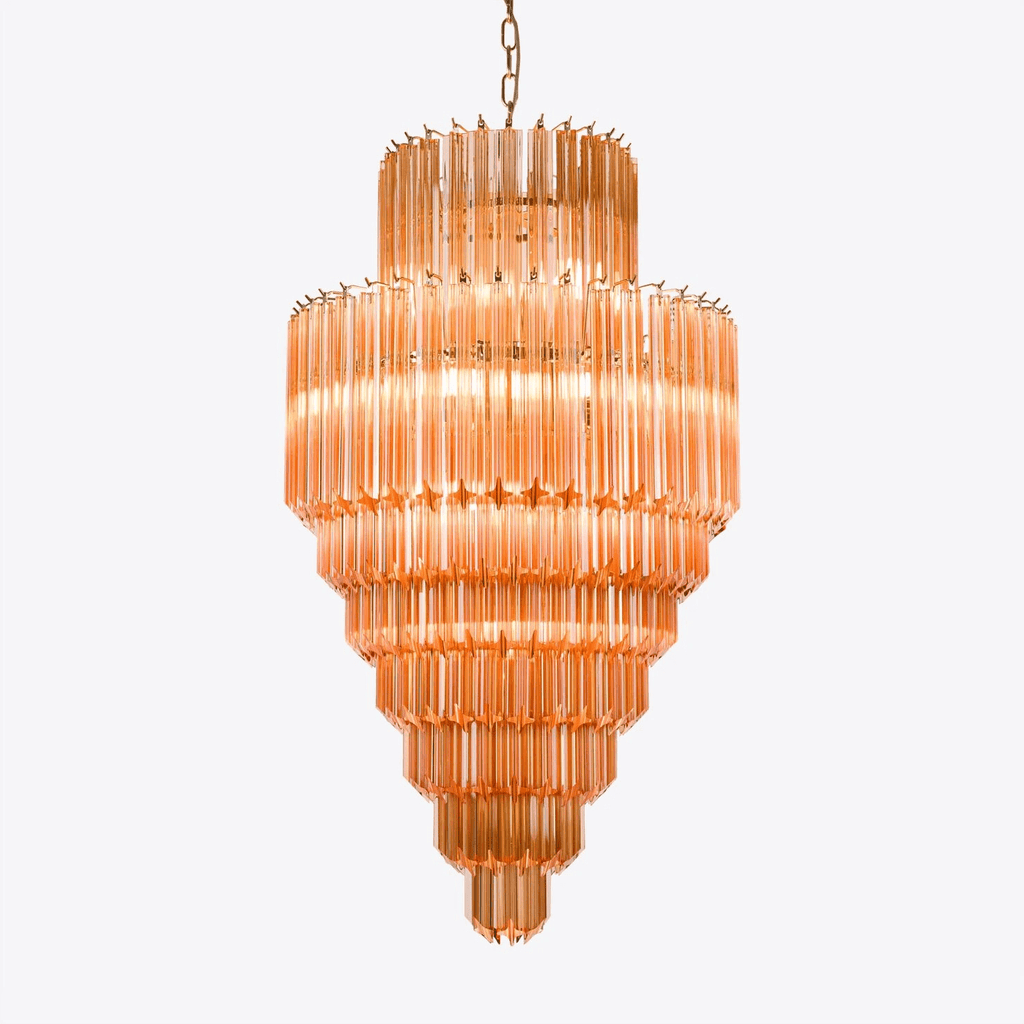 Aurora Lustre Ambre Diamant Verre Superposé Rétro - Neutralighting