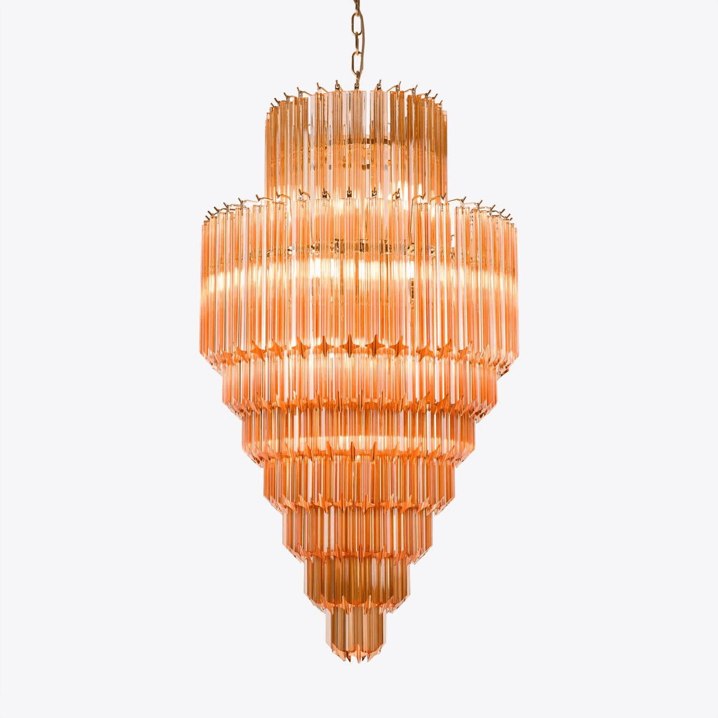 Aurora Lustre Ambre Diamant Verre Superposé Rétro - Neutralighting