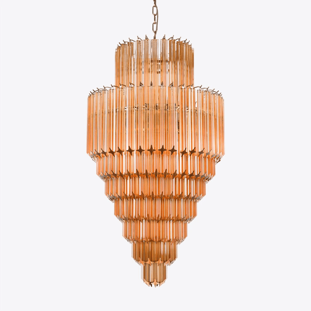 Aurora Lustre Ambre Diamant Verre Superposé Rétro - Neutralighting