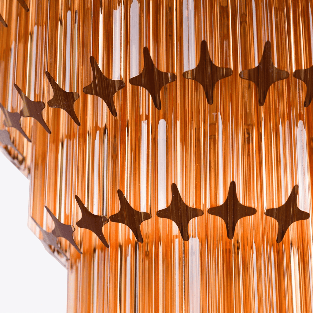 Aurora Lustre Ambre Diamant Verre Superposé Rétro - Neutralighting