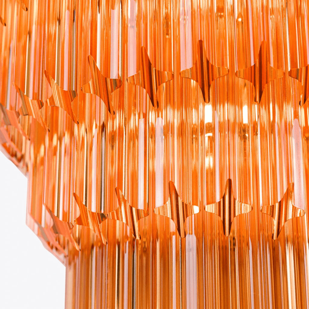 Aurora Lustre Ambre Diamant Verre Superposé Rétro - Neutralighting