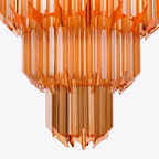 Aurora Lustre Ambre Diamant Verre Superposé Rétro - Neutralighting
