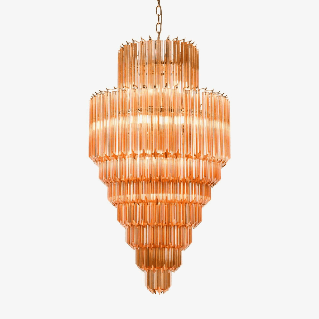 Aurora Lustre Ambre Diamant Verre Superposé Rétro - Neutralighting