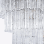 Aurora Lustre Cinq Étage Cannelé Verre Grande Mid Siècle - Neutralighting