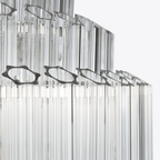 Aurora Lustre Transparent Verre Tube Superposé Grande Vintage - Neutralighting