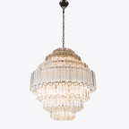 Aurora Lustre Transparent Verre Tube Superposé Grande Vintage - Neutralighting