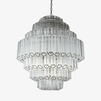 Aurora Lustre Transparent Verre Tube Superposé Grande Vintage - Neutralighting