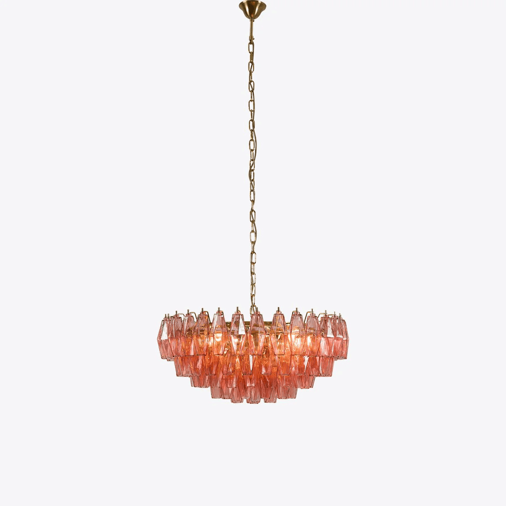 Aurora Lustre Rose Polygone Verre Étagé Moderne Artistique - Neutralighting