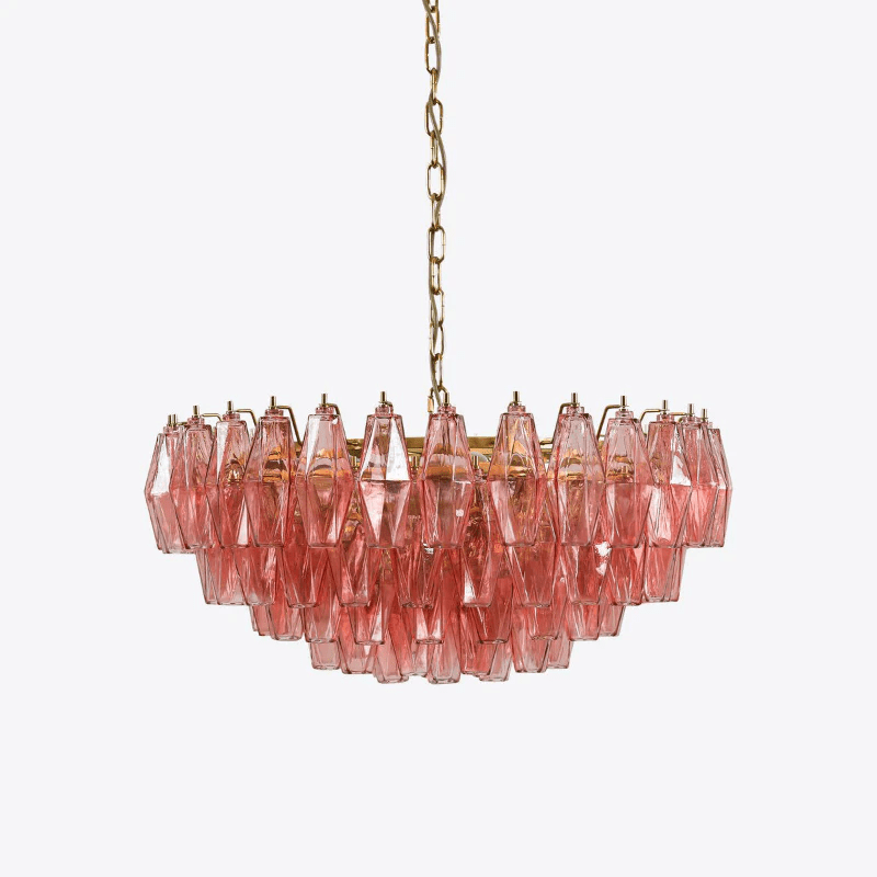 Aurora Lustre Rose Polygone Verre Étagé Moderne Artistique - Neutralighting