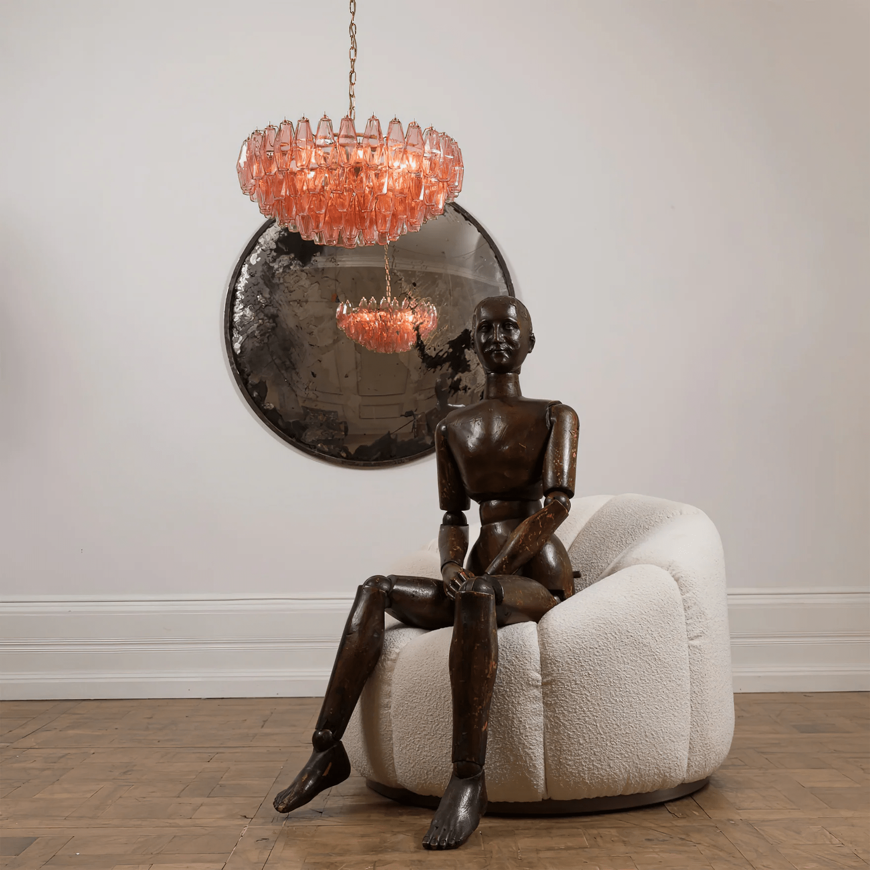 Aurora Lustre Rose Polygone Verre Étagé Moderne Artistique - Neutralighting