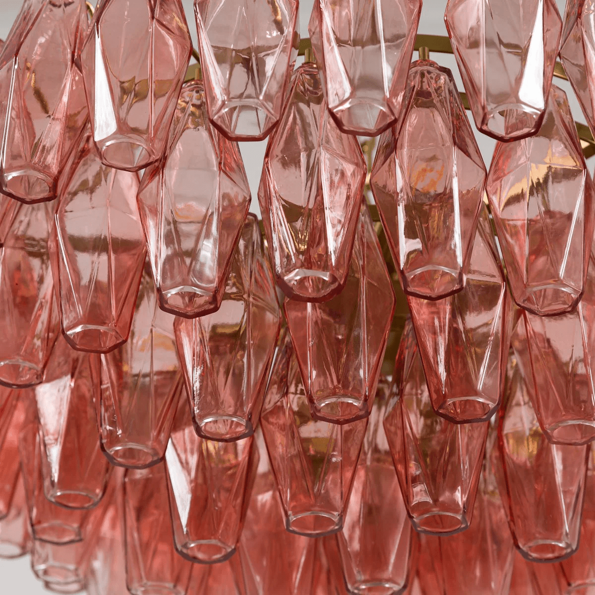 Aurora Lustre Rose Polygone Verre Étagé Moderne Artistique - Neutralighting