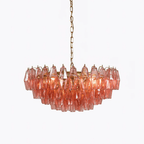 Aurora Lustre Rose Polygone Verre Étagé Moderne Artistique - Neutralighting