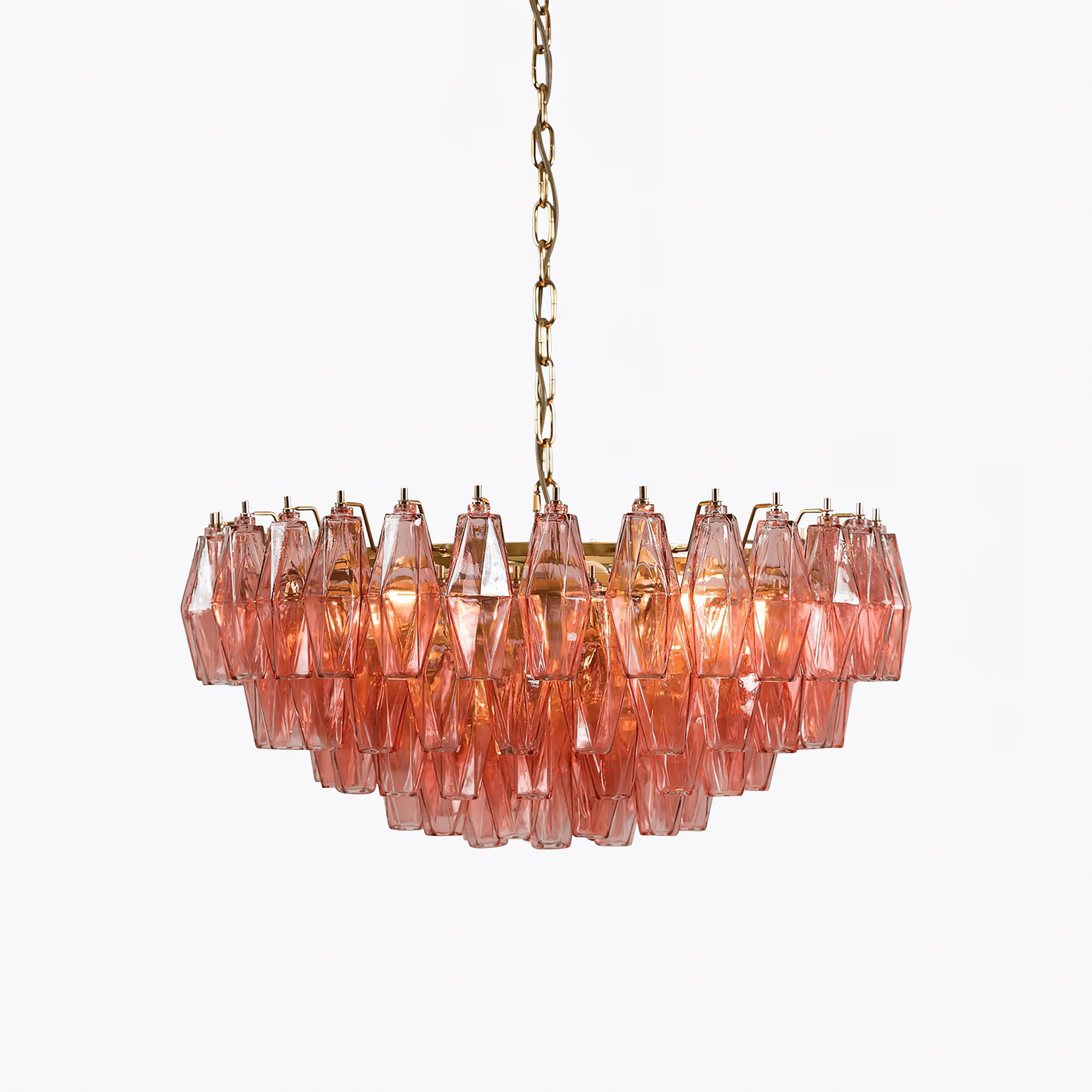Aurora Lustre Rose Polygone Verre Étagé Moderne Artistique - Neutralighting