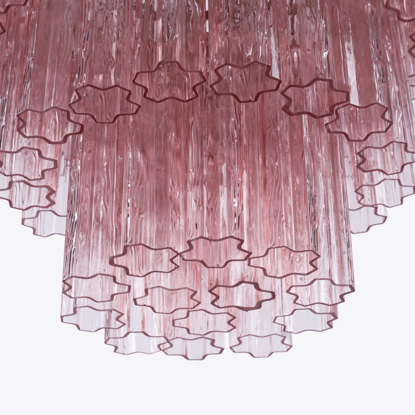 Aurora Lustre Rose Prisme Verre Superposé Élégant - Neutralighting