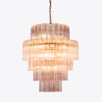 Aurora Lustre Rose Prisme Verre Superposé Élégant - Neutralighting