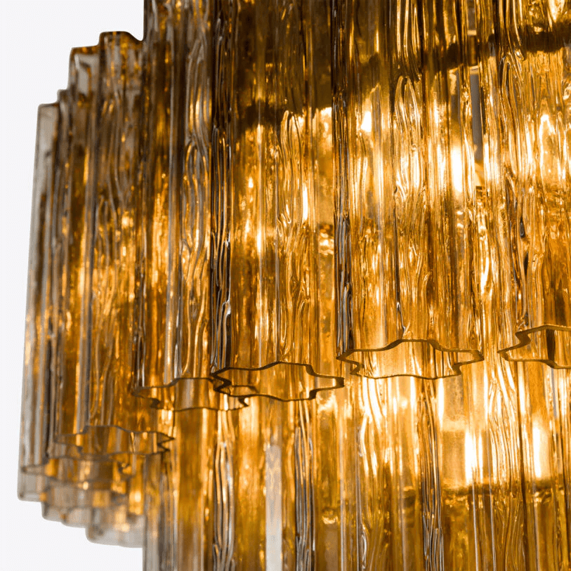 Aurora Lustre Rose Prisme Verre Superposé Élégant - Neutralighting