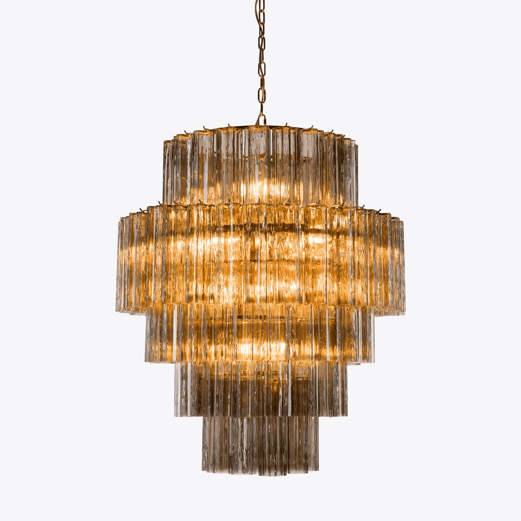 Aurora Lustre Rose Prisme Verre Superposé Élégant - Neutralighting