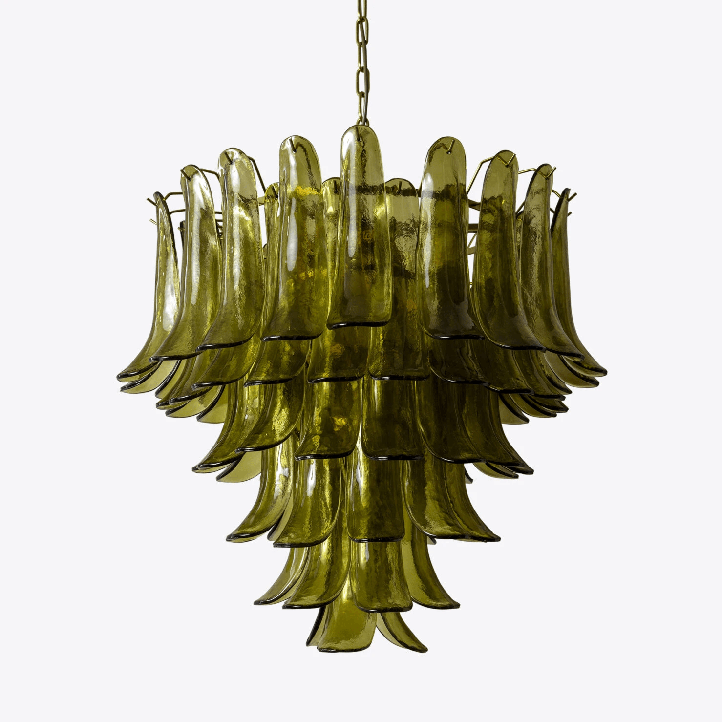 Aurora Lustre Vert Pétale Verre Superposé Naturel - Neutralighting