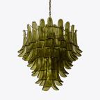 Aurora Lustre Vert Pétale Verre Superposé Naturel - Neutralighting