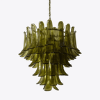 Aurora Lustre Vert Pétale Verre Superposé Naturel - Neutralighting