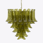 Aurora Lustre Vert Pétale Verre Superposé Naturel - Neutralighting