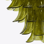 Aurora Lustre Vert Pétale Verre Superposé Naturel - Neutralighting