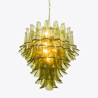 Aurora Lustre Vert Pétale Verre Superposé Naturel - Neutralighting
