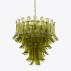 Aurora Lustre Vert Pétale Verre Superposé Naturel - Neutralighting