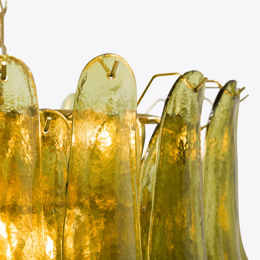 Aurora Lustre Vert Pétale Verre Superposé Naturel - Neutralighting