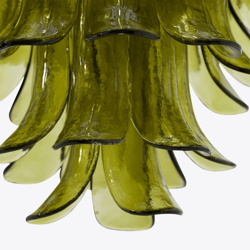 Aurora Lustre Vert Pétale Verre Superposé Naturel - Neutralighting