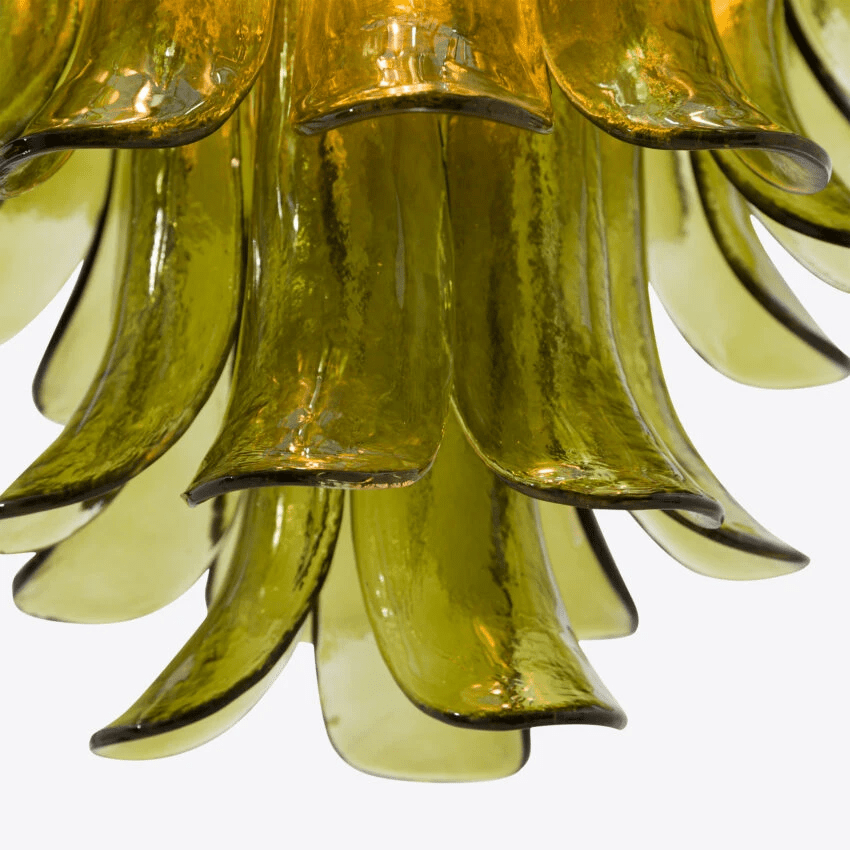 Aurora Lustre Vert Pétale Verre Superposé Naturel - Neutralighting