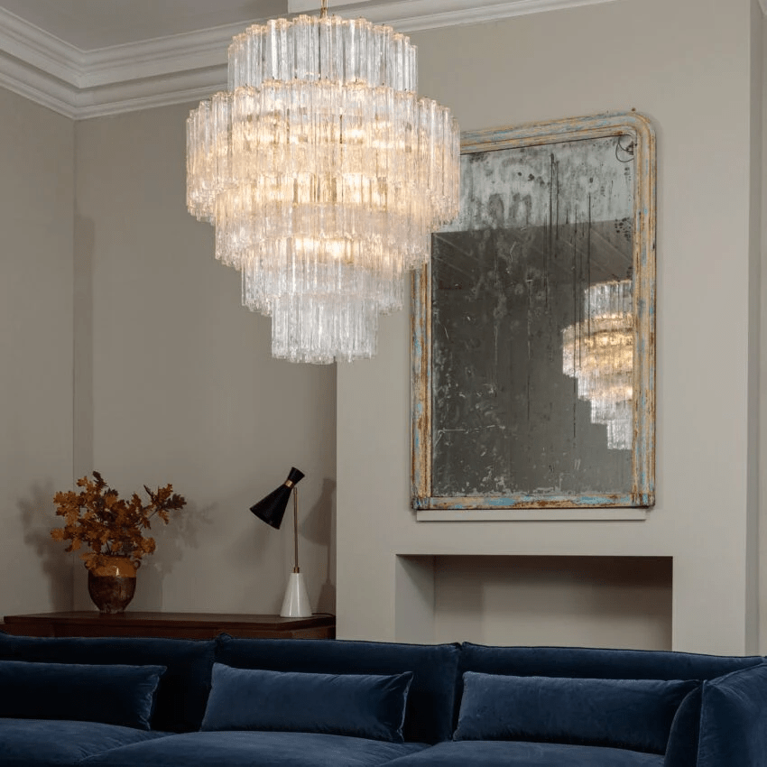 Aurora Lustre Rose Prisme Verre Superposé Élégant - Neutralighting