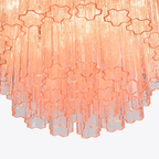 Aurora Lustre Cinq Étage Cannelé Verre Tube Mid Siècle - Neutralighting