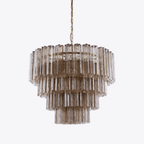 Aurora Lustre Quatre Étage Cannelé Verre - Neutralighting