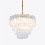 Aurora Lustre Quatre Étage Cannelé Verre - Neutralighting