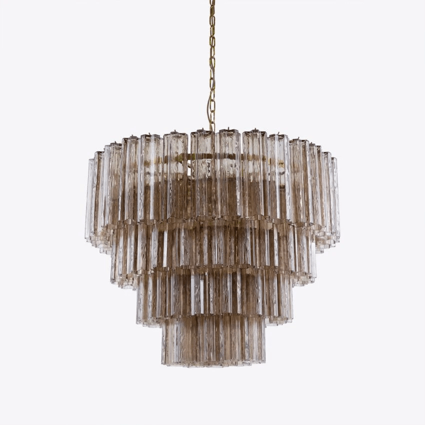 Aurora Lustre Quatre Étage Cannelé Verre - Neutralighting